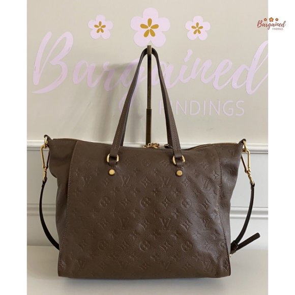 Authentic LOUIS VUITTON Dark Brown Monogram Empreinte Leather Bastille MM Bag - Picture 3 of 16